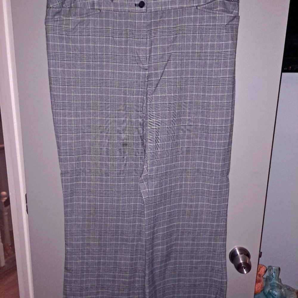 Comfortable plaid dress slacks